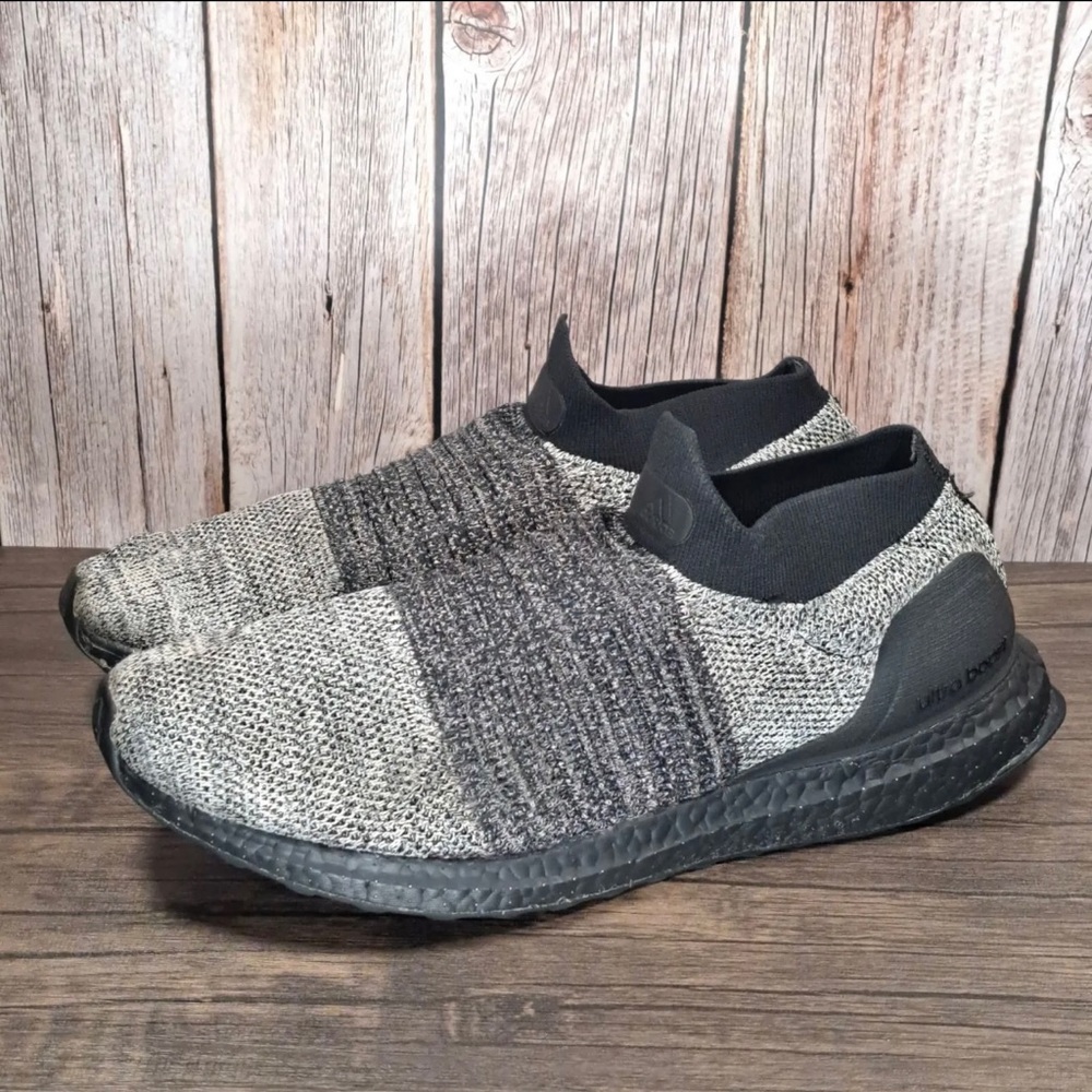 Adidas Ultra Boost Laceless Mid PK PrimeKnit Black Oreo BB6137 Shoes  Men's 9
